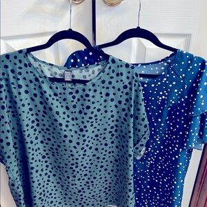 Plus Size   Emery Rose and SHEIN Polka Dot Blouse (2). Like New Condition